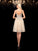 A-Line/Princess V-neck Beading Sleeveless Short Lace Cocktail Dresses CICIP0008254