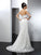 Trumpet/Mermaid Strapless Lace Sleeveless Long Lace Wedding Dresses CICIP0006680