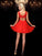 A-Line/Princess Straps Acrylic Jewels Sleeveless Short Chiffon Dresses CICIP0008288