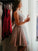 A-Line/Princess Applique Halter Tulle Sleeveless Short/Mini Two Piece Dresses CICIP0008369