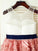 A-line/Princess Scoop Sleeveless Hand-made Flower Tea-Length Lace Flower Girl Dresses CICIP0007798