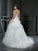 Ball Gown V-neck Ruffles Sleeveless Long Organza Wedding Dresses CICIP0006578