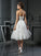 A-Line/Princess Sweetheart Ruched Sleeveless Short Satin Wedding Dresses CICIP0006598
