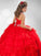 Ball Gown Halter Sequin Rhinestone Sleeveless Long Organza Flower Girl Dresses CICIP0007537
