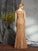 Sheath/Column Bateau Lace Short Sleeves Long Lace Mother of the Bride Dresses CICIP0007272
