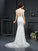 Trumpet/Mermaid V-neck Lace Sleeveless Long Lace Wedding Dresses CICIP0006662