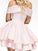 A-Line/Princess Satin Sleeveless Ruched Off-the-Shoulder Short/Mini Dresses CICIP0008514