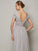 A-Line/Princess V-neck Short Sleeves Long Chiffon Mother of the Bride Dresses CICIP0007086