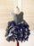 Ball Gown Sleeveless Straps Ruffles Tea-Length Tulle Flower Girl Dresses CICIP0007731