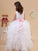 A-line/Princess Scoop Bowknot Sleeveless Long Organza Flower Girl Dresses CICIP0007748