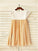 A-line/Princess Scoop Short Sleeves Tea-Length Chiffon Flower Girl Dresses CICIP0007838