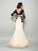 Trumpet/Mermaid Bateau Lace 1/2 Sleeves Long Satin Mother of the Bride Dresses CICIP0007154