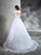Ball Gown Sweetheart Lace Sleeveless Long Organza Wedding Dresses CICIP0006696