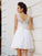 A-Line/Princess Scoop Sash/Ribbon/Belt Sleeveless Short Lace Cocktail Dresses CICIP0008490