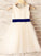 A-line/Princess Scoop Sleeveless Bowknot Tea-Length Tulle Flower Girl Dresses CICIP0007624