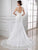 Trumpet/Mermaid Beading One-shoulder Sleeveless Lace Satin Long Wedding Dresses CICIP0006982