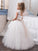 Ball Gown Jewel Sleeveless Crystal Floor-Length Tulle Flower Girl Dresses CICIP0007617