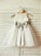 A-line/Princess Scoop Sleeveless Bowknot Tea-Length Tulle Flower Girl Dresses CICIP0007690