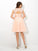A-Line/Princess Straps Sash/Ribbon/Belt Sleeveless Short Net Bridesmaid Dresses CICIP0005326