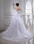A-Line/Princess Beading Long Sleeveless Strapless Tulle Taffeta Wedding Dresses CICIP0006716