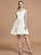 A-Line/Princess V-neck Chiffon Knee-Length Bridesmaid Dresses CICIP0005411
