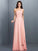 A-Line/Princess One-Shoulder Pleats Sleeveless Long Chiffon Bridesmaid Dresses CICIP0005350