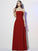 A-Line/Princess Strapless Sleeveless Pleats Long Chiffon Bridesmaid Dresses CICIP0005257