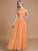 A-Line/Princess Scoop Sleeveless Floor-Length Chiffon Bridesmaid Dresses CICIP0005421