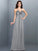 A-Line/Princess Halter Hand-Made Flower Sleeveless Long Chiffon Bridesmaid Dresses CICIP0005807