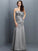 Sheath/Column Strapless Pleats Sleeveless Long Satin Bridesmaid Dresses CICIP0005635