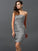 Sheath/Column Strapless Ruched Sleeveless Short Satin Bridesmaid Dresses CICIP0005761
