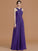 A-Line/Princess Halter Sleeveless Floor-Length Ruched Chiffon Bridesmaid Dresses CICIP0005501