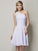 A-Line/Princess One-Shoulder Sleeveless Ruched Short Chiffon Bridesmaid Dresses CICIP0005589