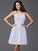 A-Line/Princess Straps Ruffles Sleeveless Short Silk like Satin Bridesmaid Dresses CICIP0005743