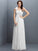 A-Line/Princess Strapless Hand-Made Flower Sleeveless Long Chiffon Bridesmaid Dresses CICIP0005737