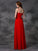 A-line/Princess Spaghetti Straps Ruffles Sleeveless Long Chiffon Bridesmaid Dresses CICIP0005677