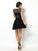 A-Line/Princess Bateau Lace Sleeveless Short Lace Bridesmaid Dresses CICIP0005486
