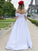 A-Line/Princess Sash/Ribbon/Belt Off-the-Shoulder Satin Floor-Length Sleeveless Dresses CICIP0004759