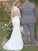 Sheath/Column Lace Bateau 1/2 Sleeves Sweep/Brush Train Wedding Dresses CICIP0006873