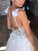 A-Line/Princess Tulle Beading V-neck Sleeveless Floor-Length Wedding Dresses CICIP0006800