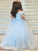 Ball Gown Tulle Rhinestone Off-the-Shoulder Sleeveless Floor-Length Flower Girl Dresses CICIP0007466