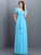 A-Line/Princess Sweetheart Pleats 1/2 Sleeves Long Chiffon Bridesmaid Dresses CICIP0005322