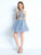A-Line/Princess High Neck Sleeveless Beading Short/Mini Net Two Piece Dresses CICIP0008477