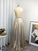 A-Line/Princess Sleeveless Halter Ruffles Floor-Length Dresses