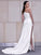 Sheath/Column Satin Ruched One-Shoulder Sleeveless Sweep/Brush Train Wedding Dresses CICIP0006584