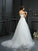 A-Line/Princess Sweetheart Beading Sleeveless Long Organza Wedding Dresses CICIP0006942