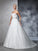 Ball Gown Sweetheart Applique Sleeveless Long Net Wedding Dresses CICIP0006719