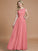 A-Line/Princess Scoop Sleeveless Floor-Length Chiffon Bridesmaid Dresses CICIP0005421