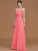 A-Line/Princess One-Shoulder Sleeveless Floor-Length Ruched Chiffon Bridesmaid Dresses CICIP0005701