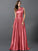 A-Line/Princess Pleats Sleeveless Long Silk like Satin Bridesmaid Dresses CICIP0004905